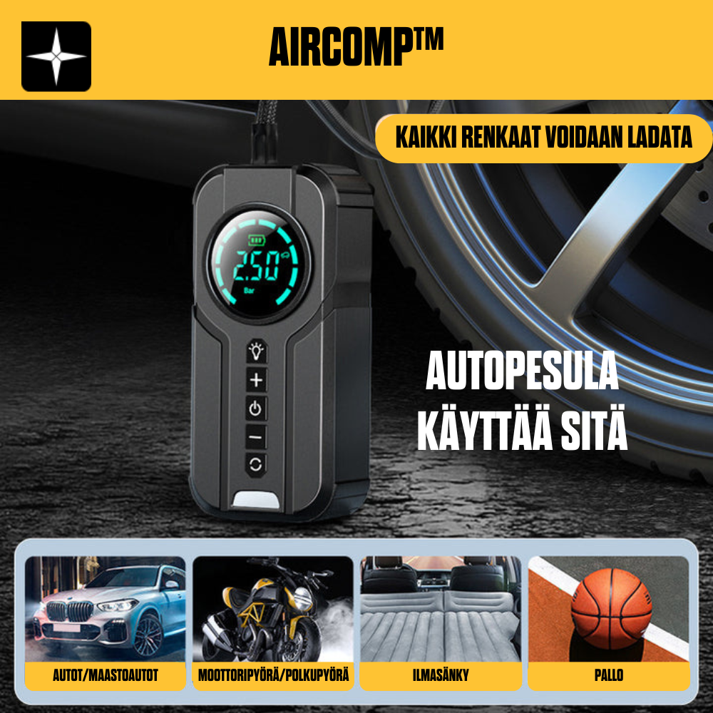 AirComp™ | Älykäs Monikäyttöinen Ilmakompressorijärjestelmä