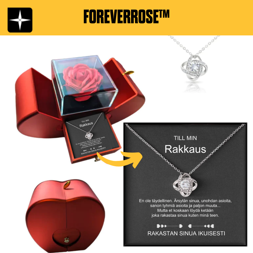 ForeverRose™ | Sydämenmuotoinen laatikko kaulakorulla | Rakkaalleni